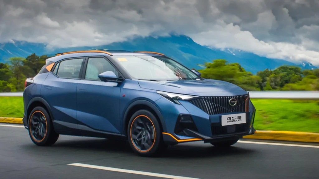 نمای جلوی لوکس‌ترین خودرو چینی برند GAC با طراحی مدرن و چراغ‌های LED